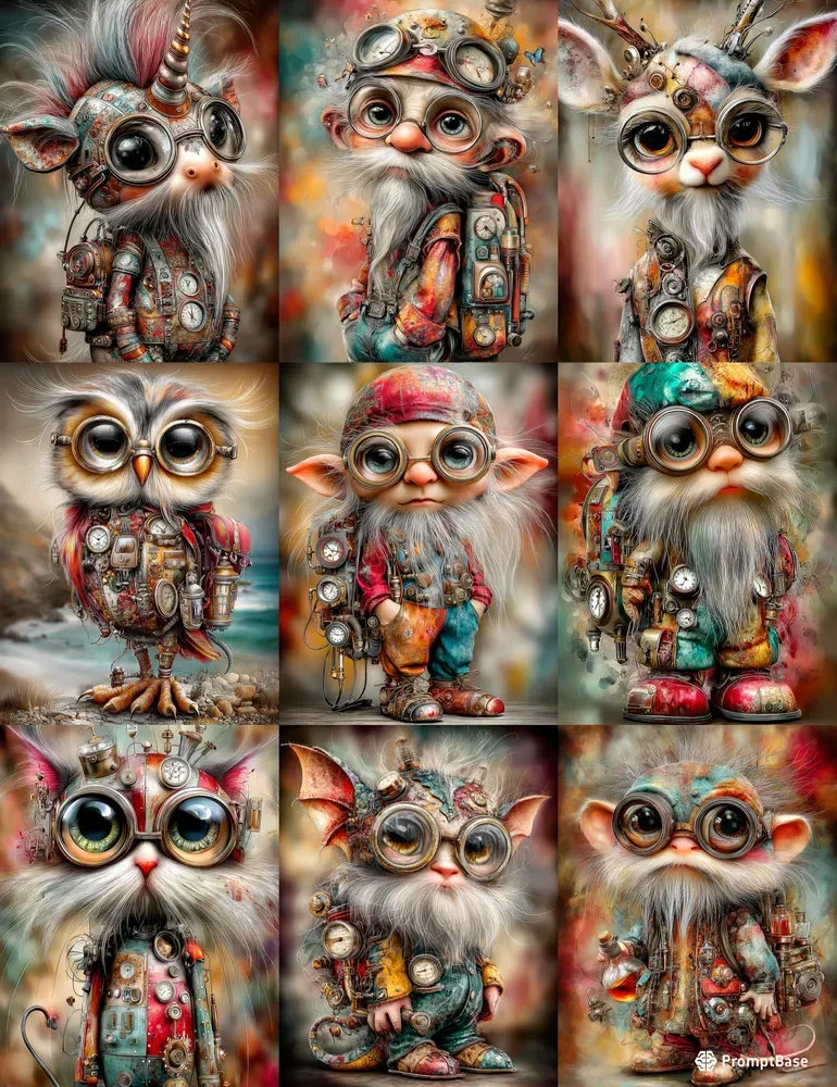 Magical Steampunk 3D Character Art