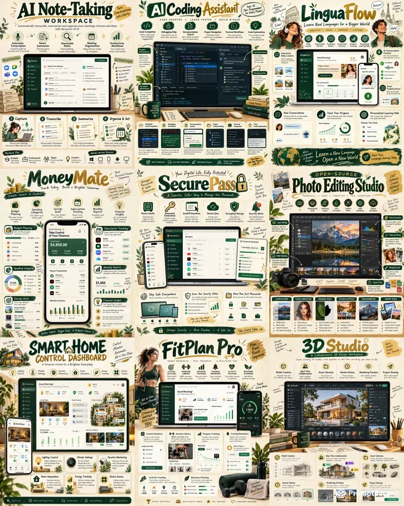 Handdrawn Tech Product Infographics