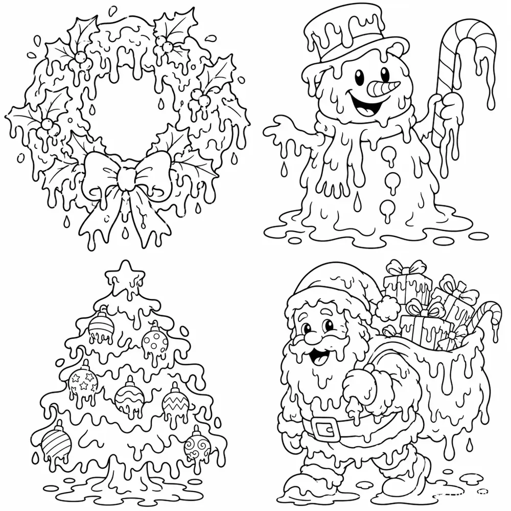 Melting Christmas Colorings