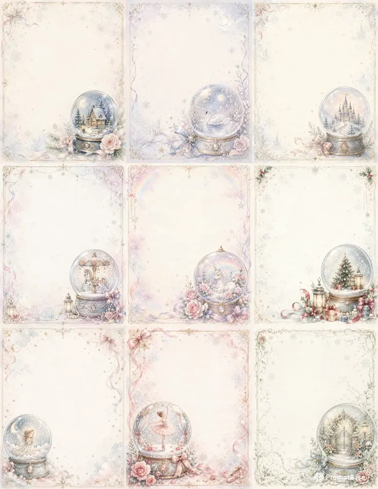 Whimsical Snow Globe Pages