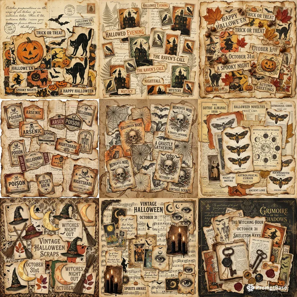 Halloween Paper Scraps