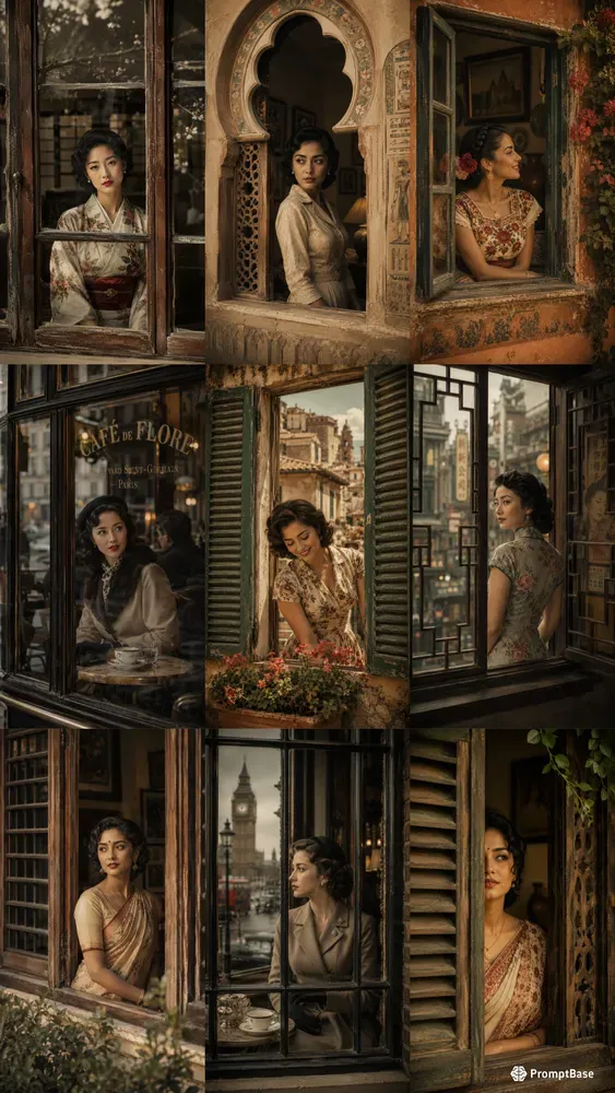Vintage Window Princess Portraits