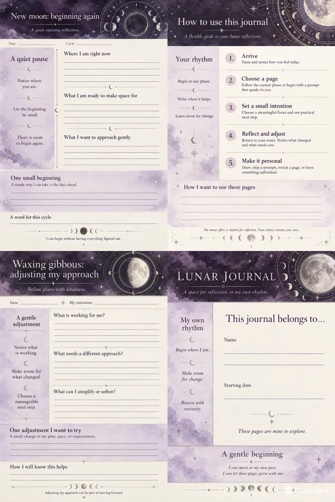 Lunar Journal Page Creator