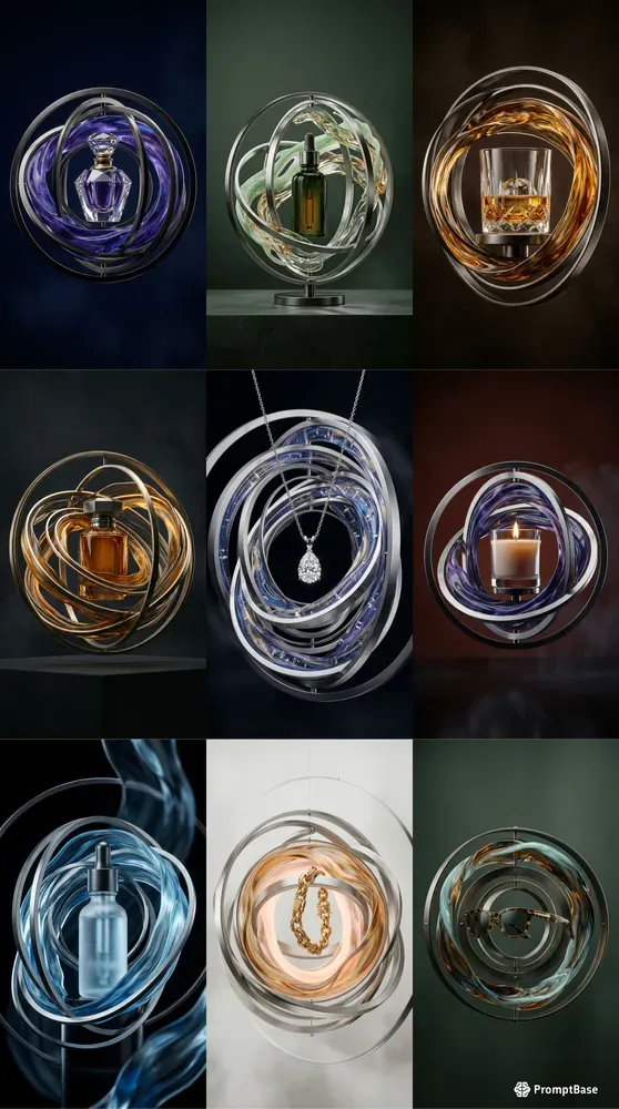 Kinetic Fluid Geometric Ring Studios