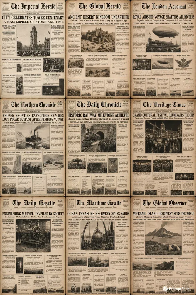 Vintage Newspaper Front Pages