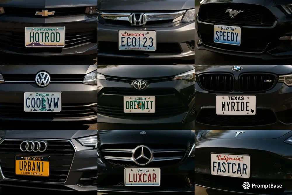 Realistic Car Plate Photo Makers