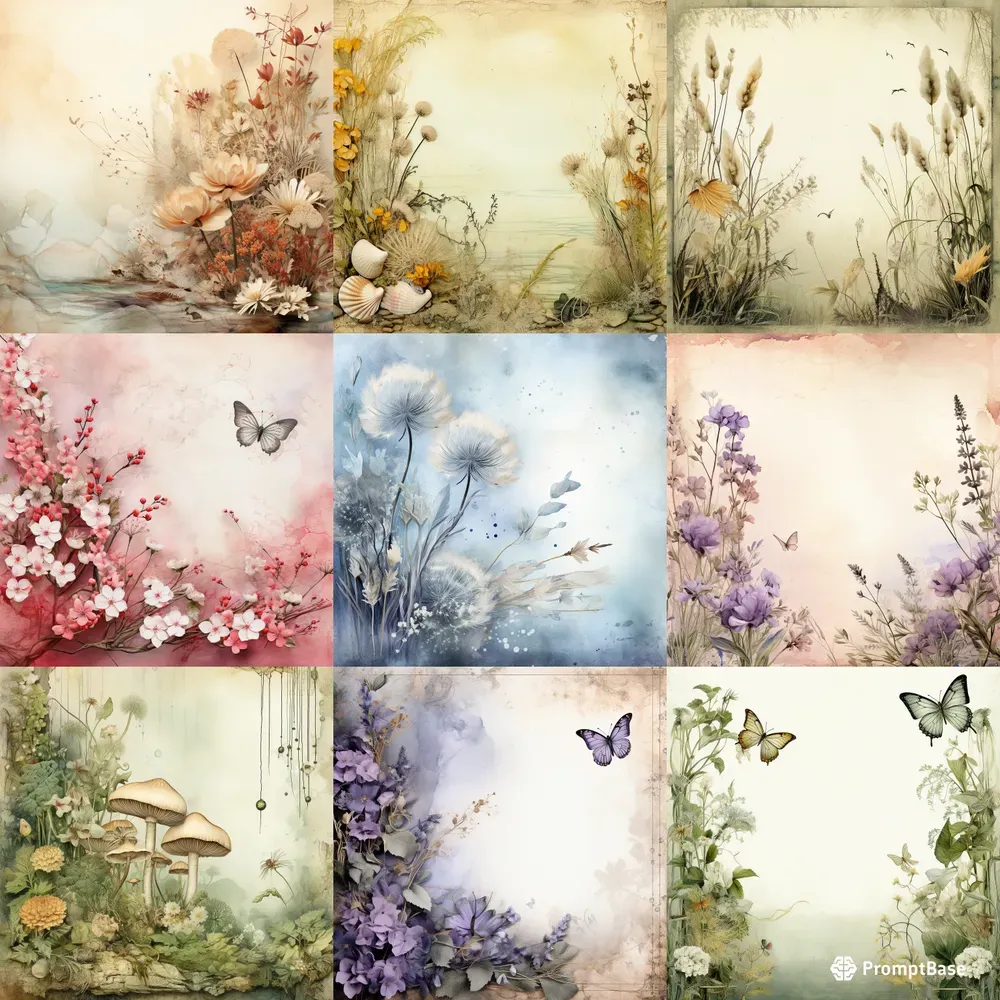 Fairycore Watercolor Backgrounds