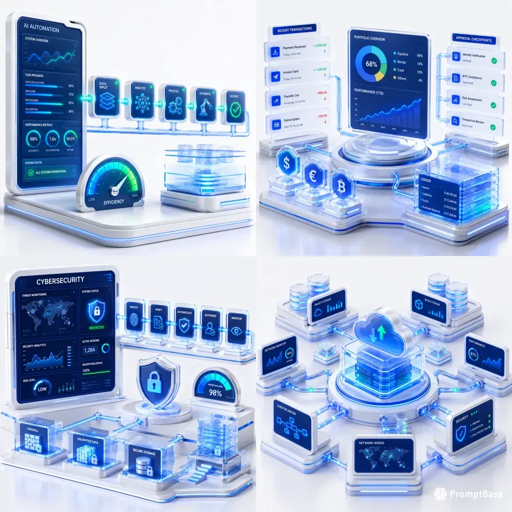 Premium 3D Digital Workflow Visuals
