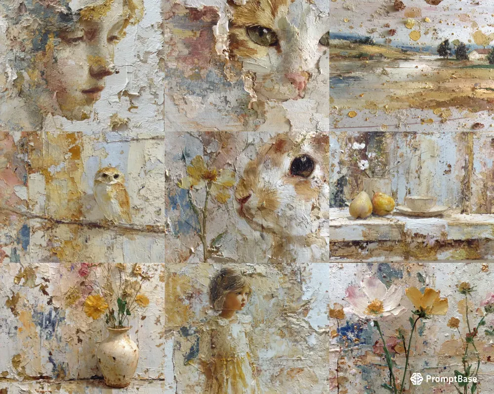 Thick Textured Oil Paintings