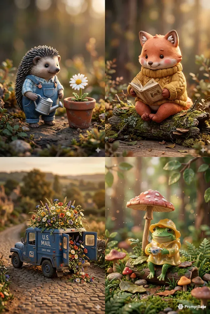 3D Claymation Cozy Characters Art