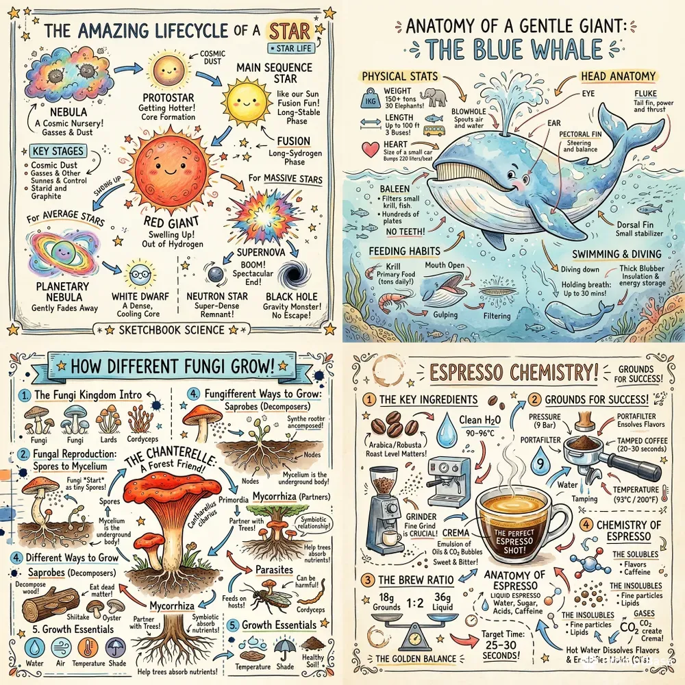 Whimsical Handdrawn Infographics