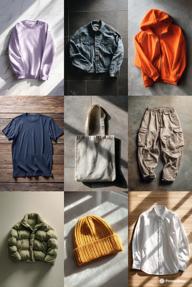 Aesthetic Flat Lay Apparel Mockups