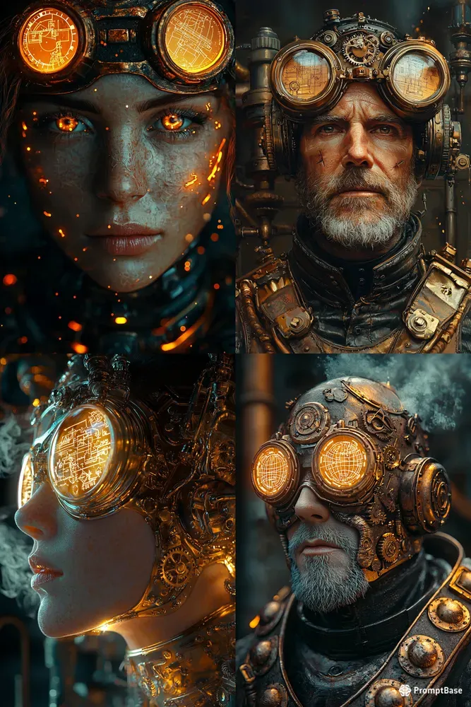 Steampunk Artificer Portrait RPG Art
