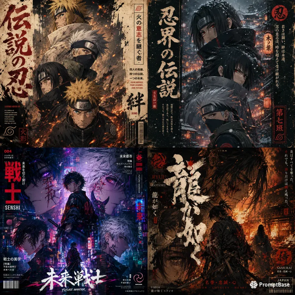 Urban Anime Character Poster Collections