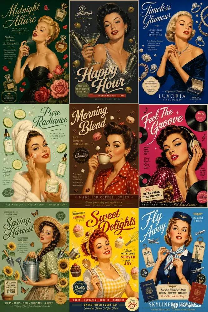 Vintage 1950s Advertising Posters