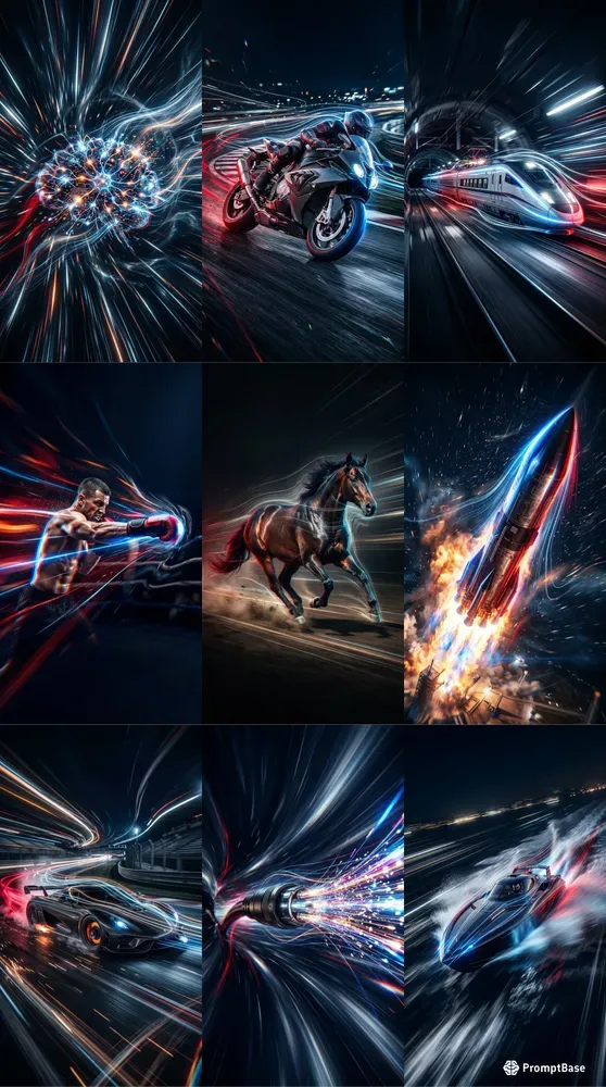 Speed Energy Kinetic Motion Posters