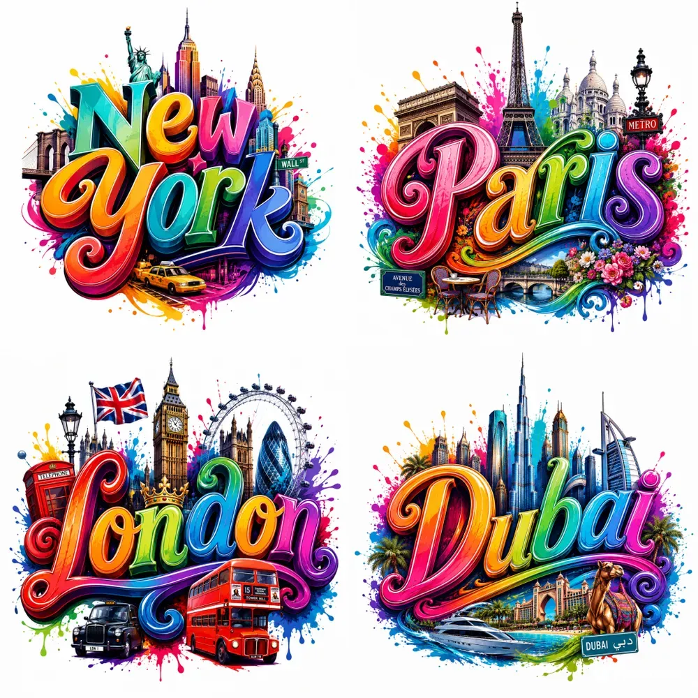 Premium City Typography Designs