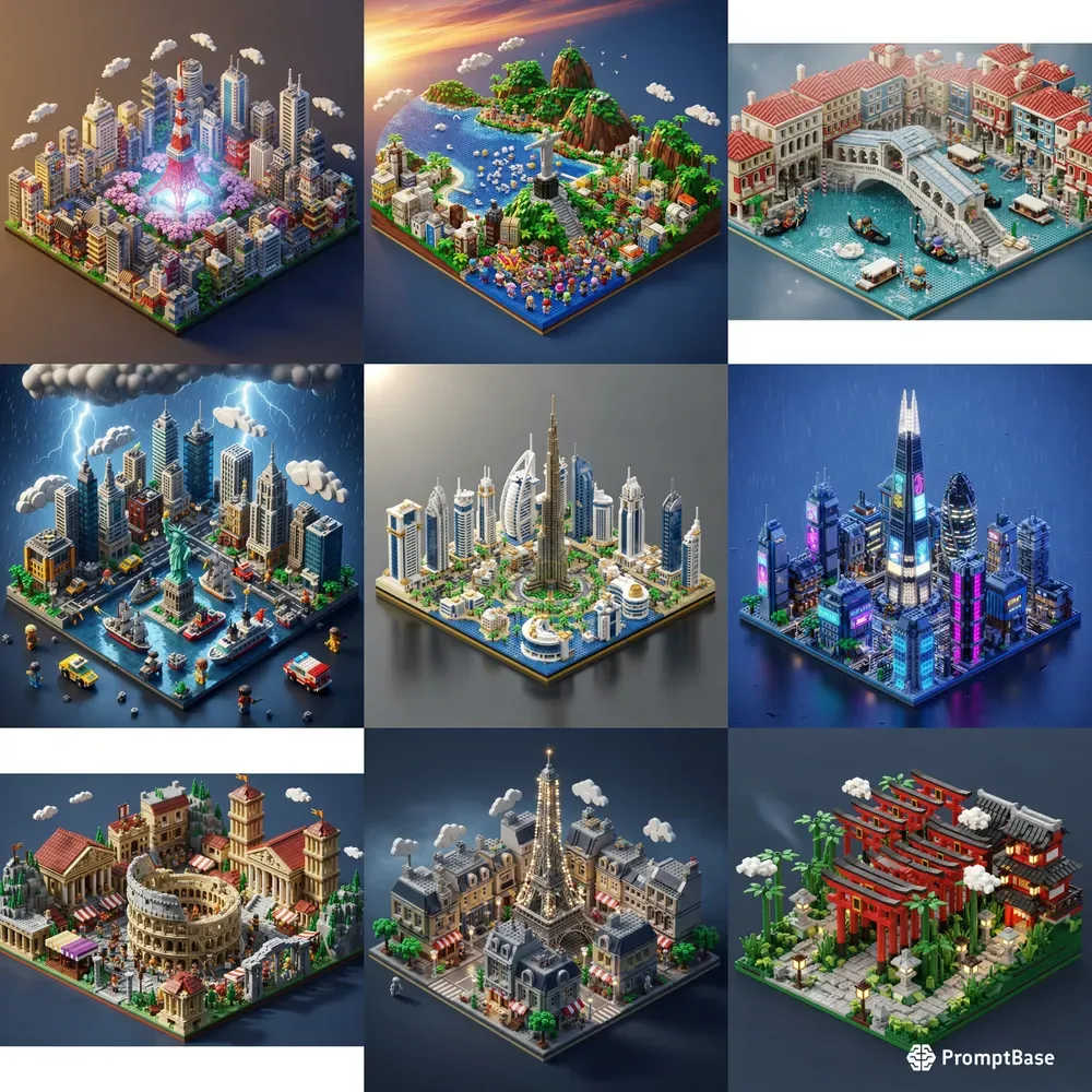 Custom Realistic World Lego Scenes