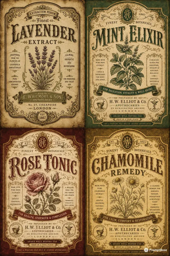 Victorian Apothecary Label Generator