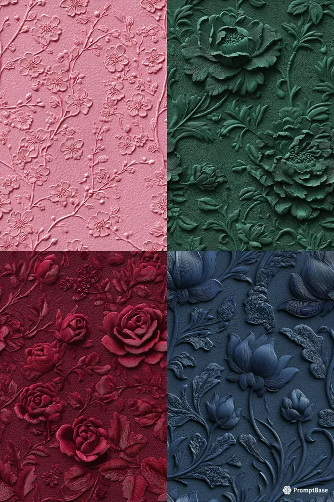 Botanical Embossed Paper Patterns