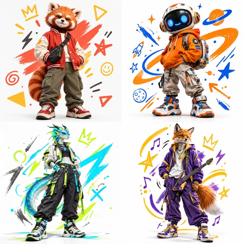 Playful Streetwear Character Art