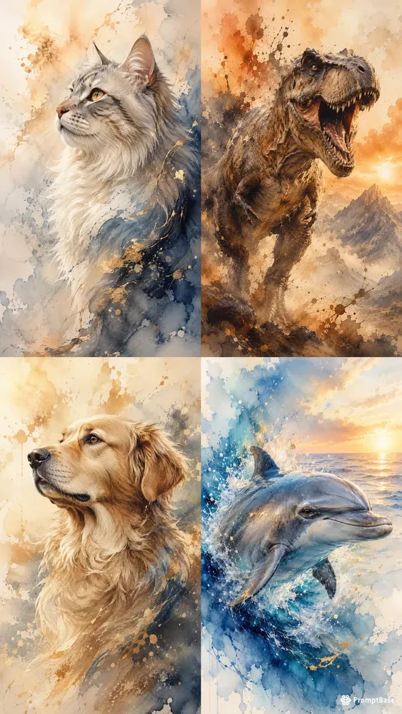 Elegant Motion Animal Portraits