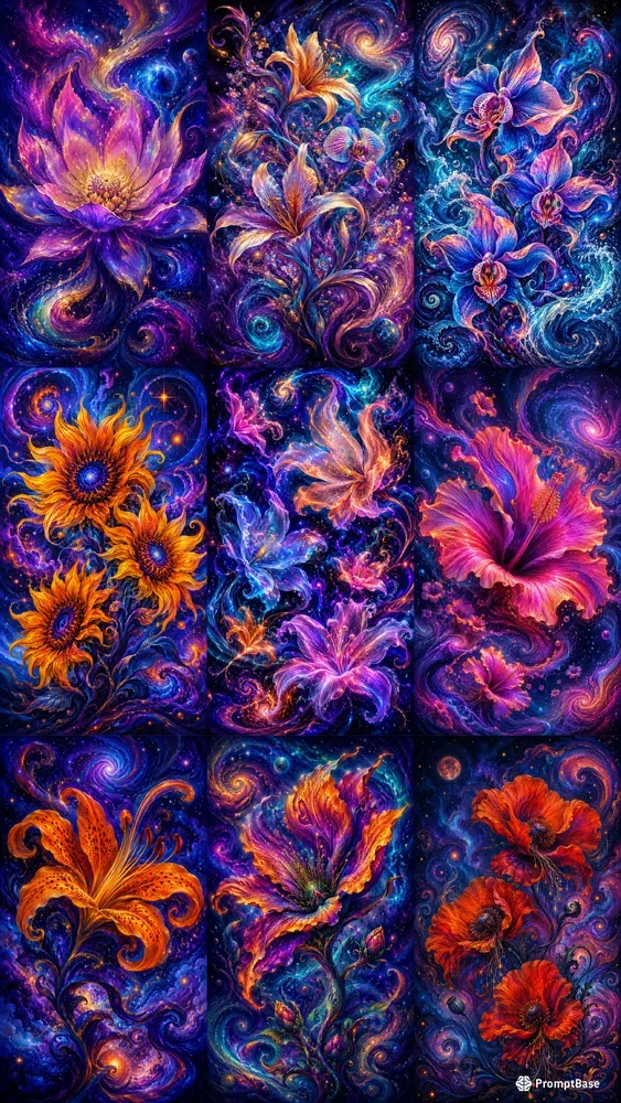 Viral Trippy Flower Art