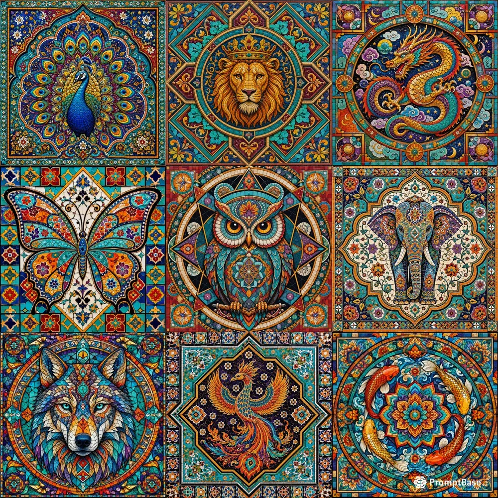 Kaleidoscopic Mosaic Pattern Collections