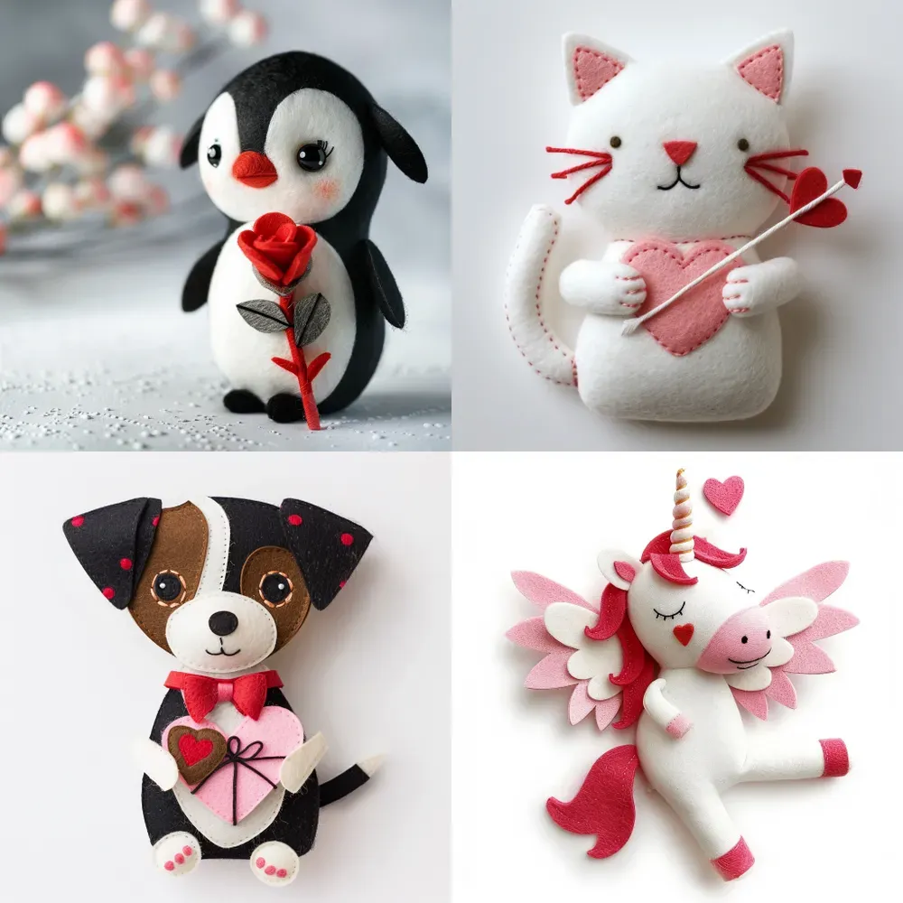 Felt Valentine Plush Clipart