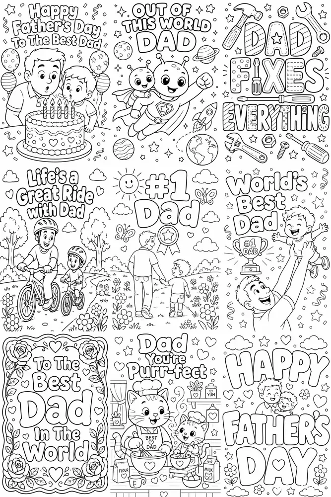 Fathers Day Coloring Pages For Kids