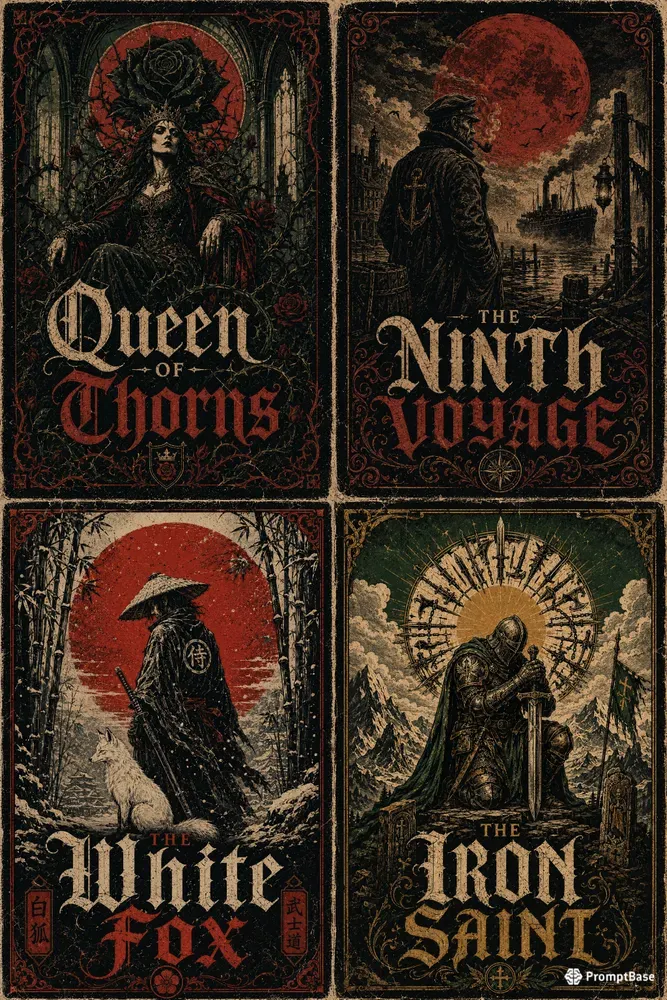 Vintage A24 Style Book Covers