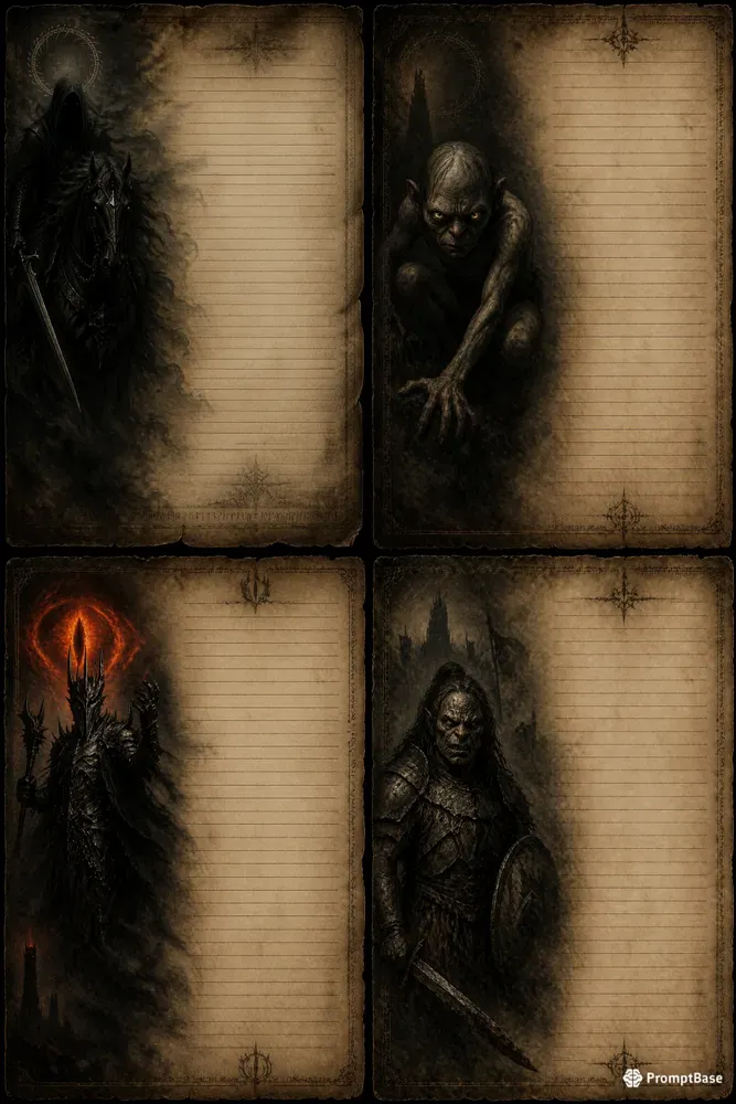 Dark Lotr Notebooks