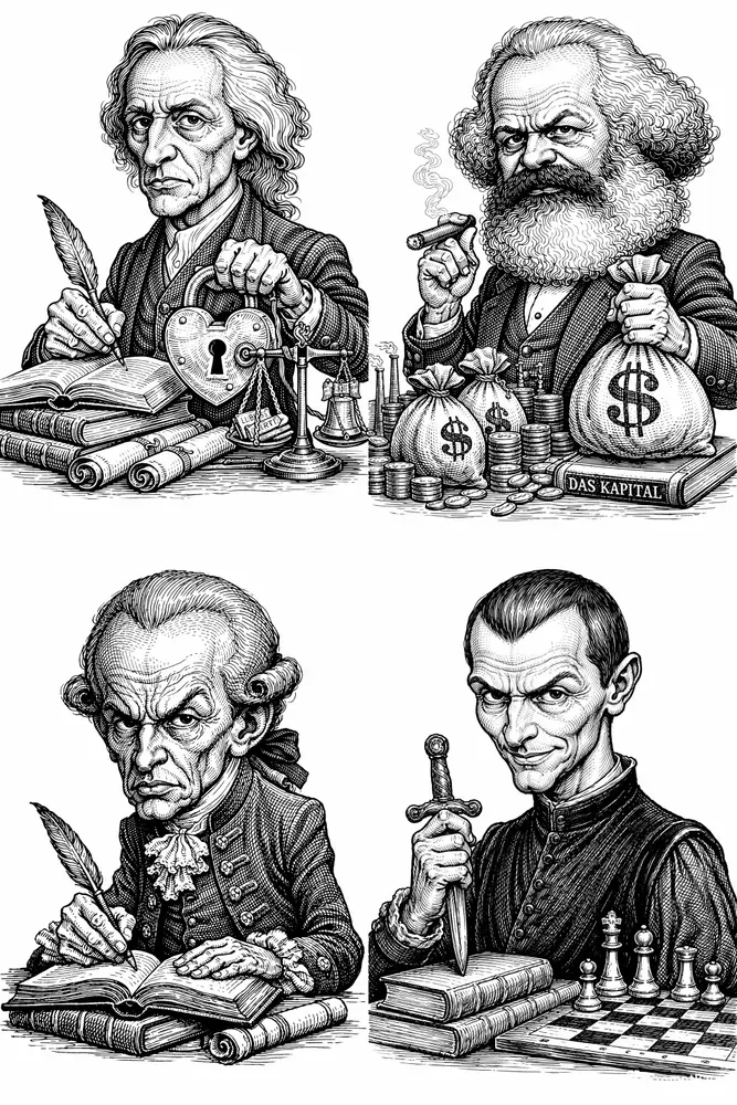 Editorial Engraving Caricature Art