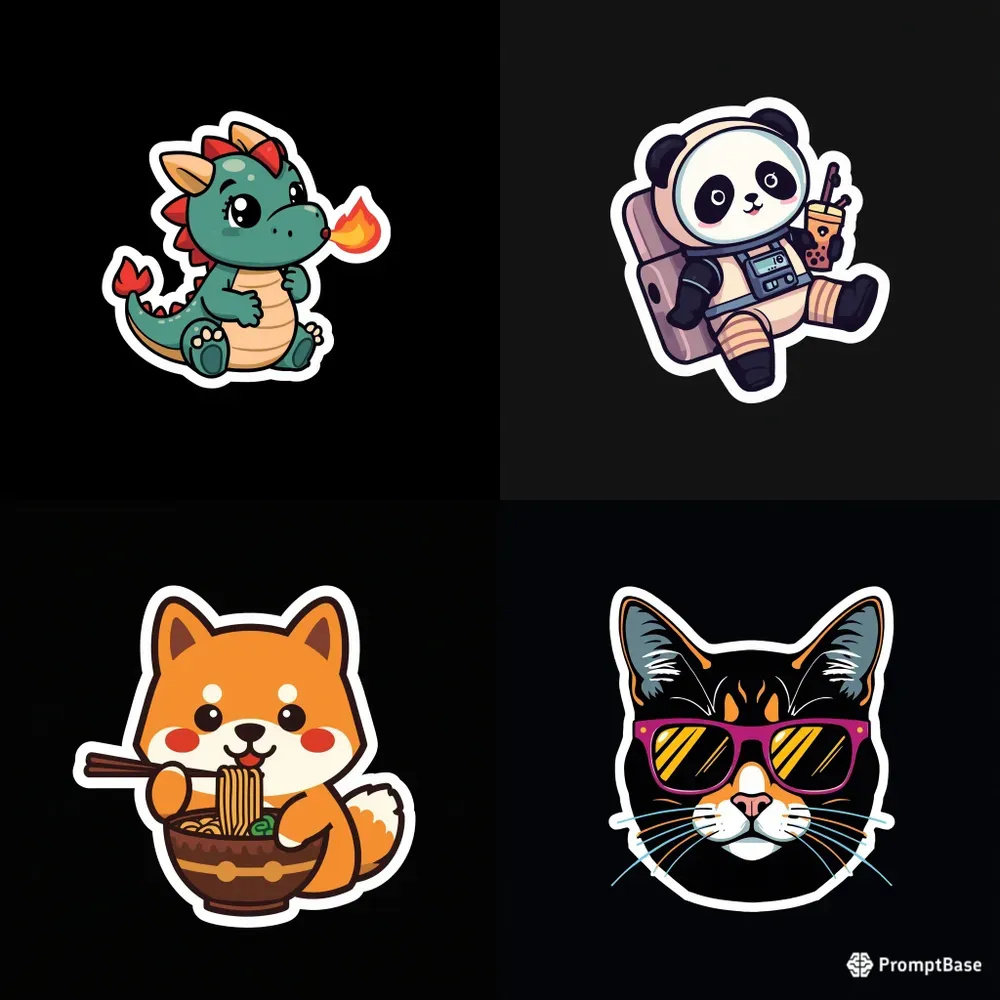Cute Diecut Vector Sticker Designs