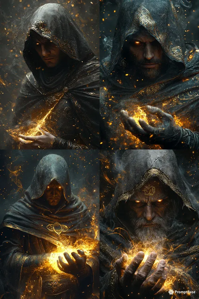 Dark Mage Portraits Epic Sorcerer Art