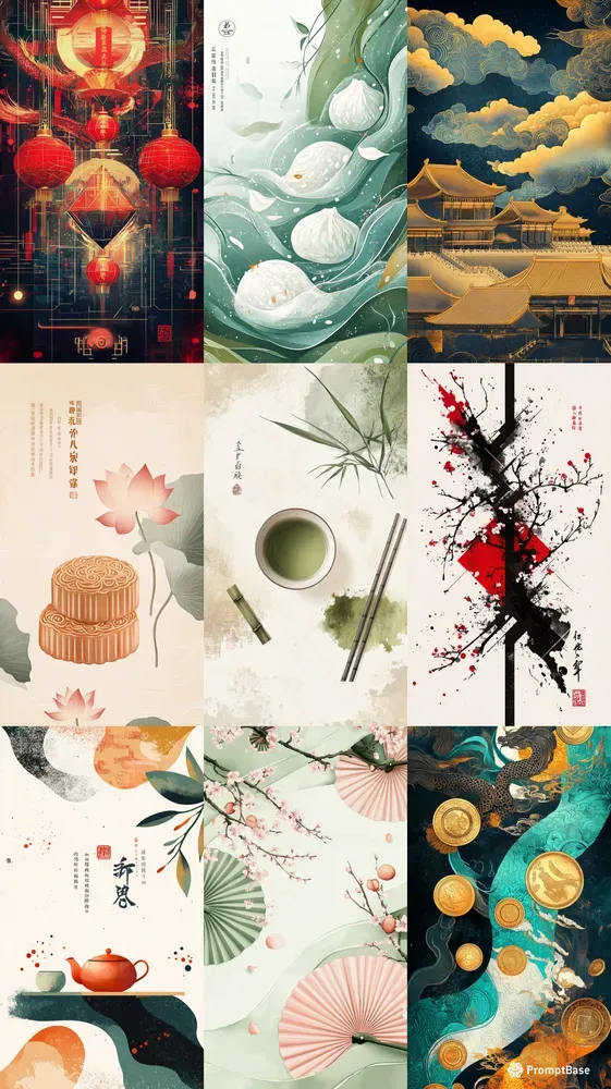 Guochao Style Festival Posters