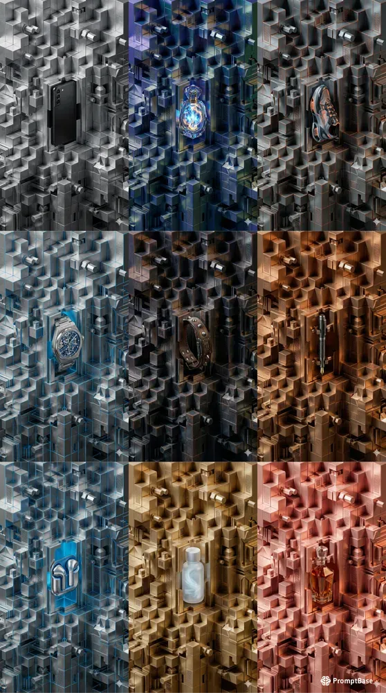 Kinetic Metallic Grid Module Stages