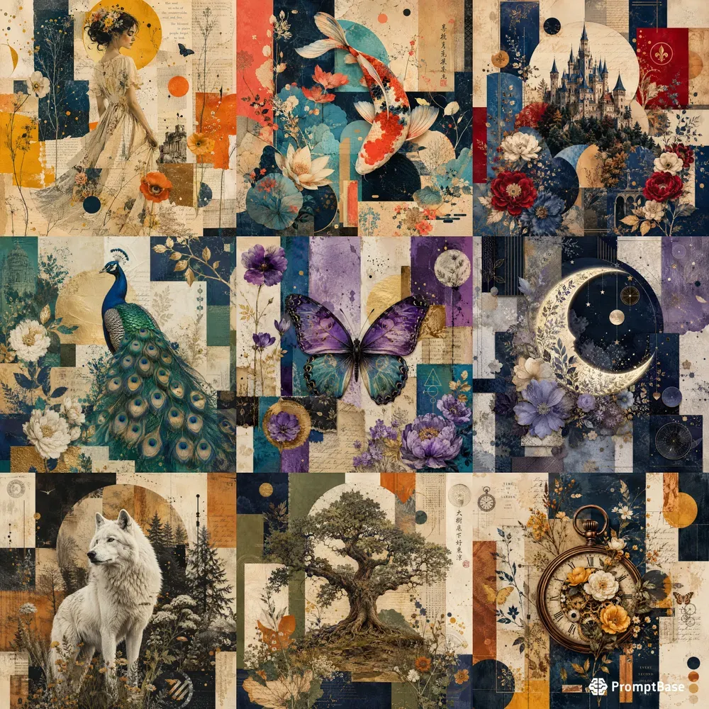 Surreal Collage Character Portraits
