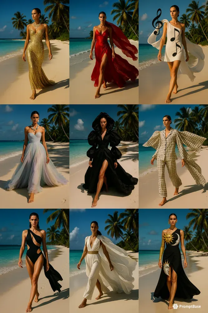 Tropical Beach Fashion Editorials
