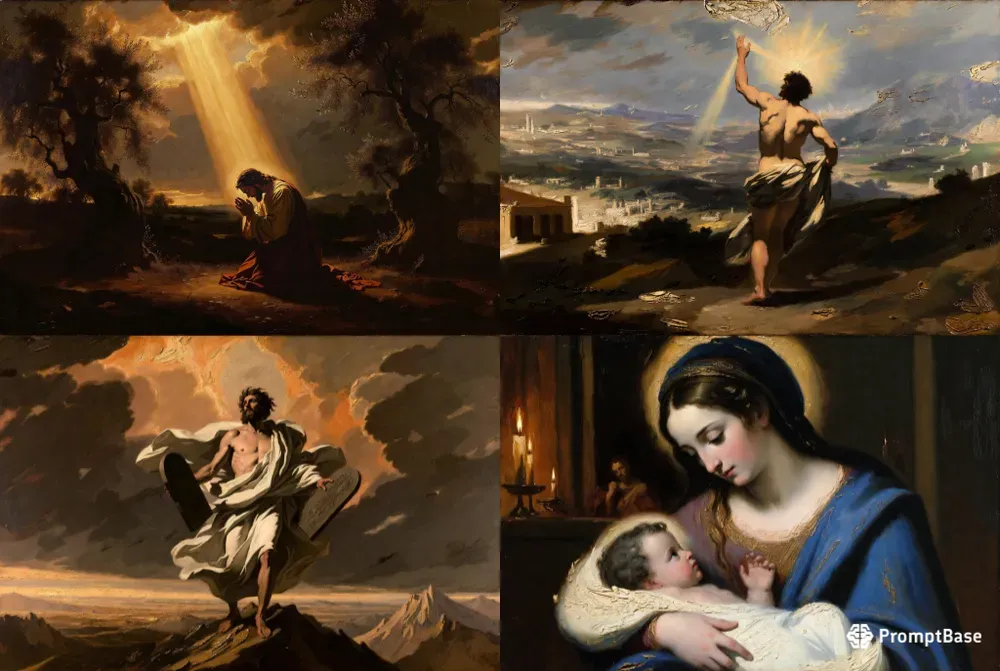 Renaissance Oil Painting Bible Images