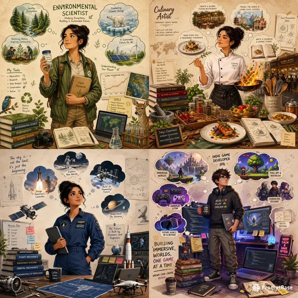 Illustrated Dream Professions