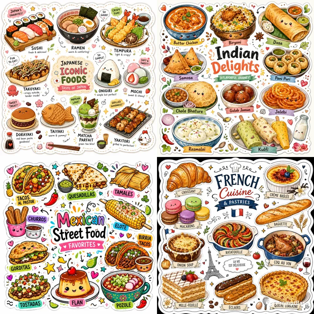 World Food Sticker Sheets
