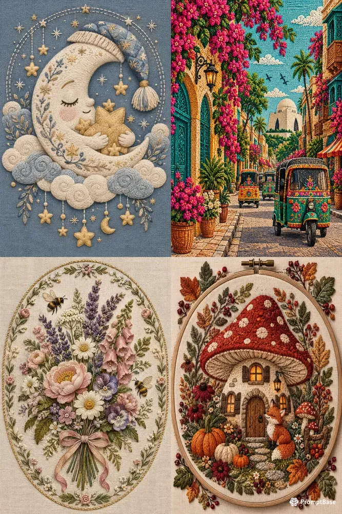 Embroidery Motif Illustration Studios