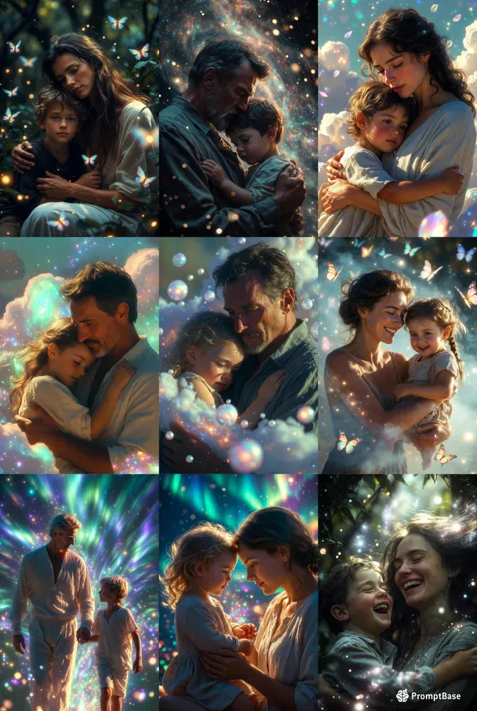 Realistic Magical Parent Child Portraits