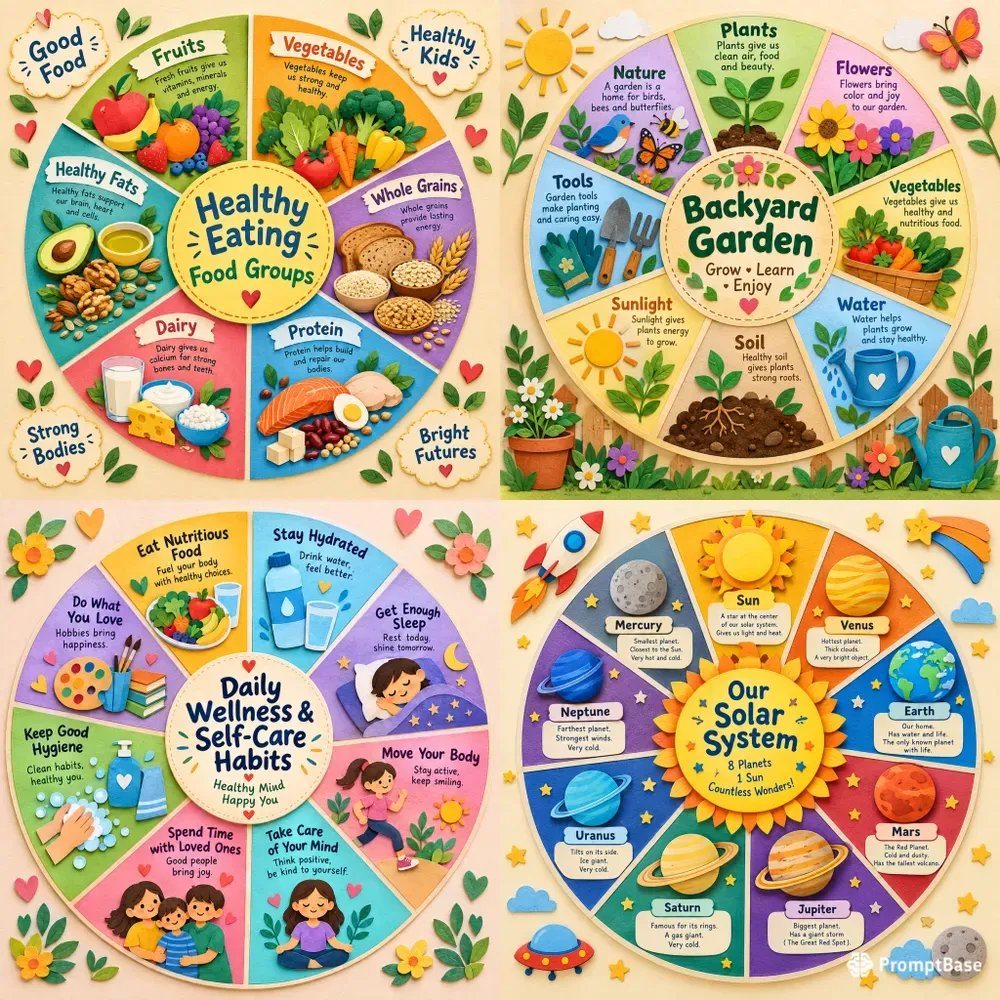 Whimsical Learning Wheel Art