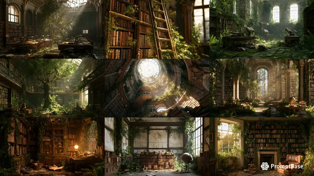 Abandoned Libraries Art Generator