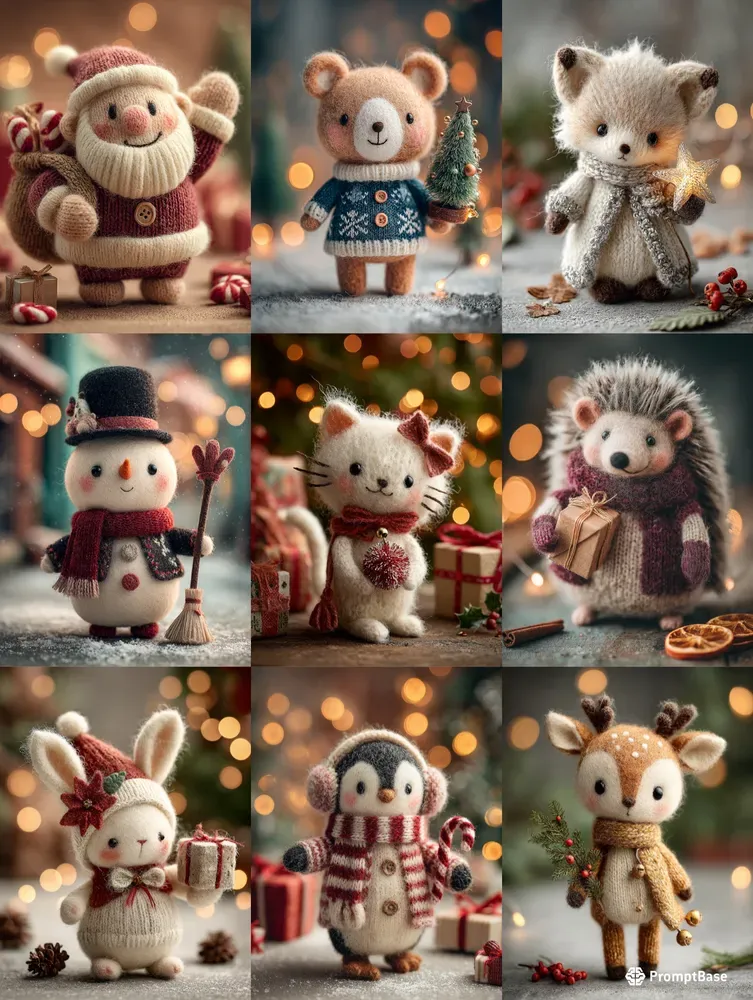 Christmas Wool Felt Characters