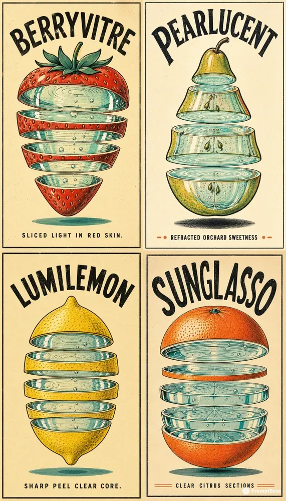 Glass Fruit Metamorph Posters