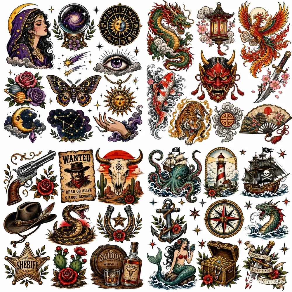 Vintage Tattoo Flash Collection Masters