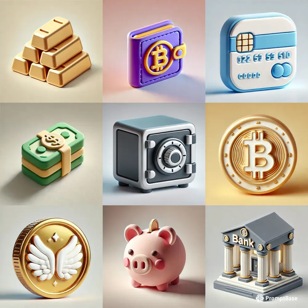 3D Financial Icon Sets